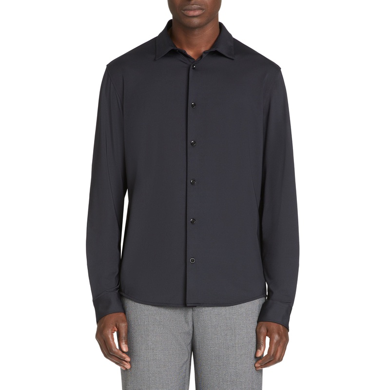 Regular Stretch Shirt - Black