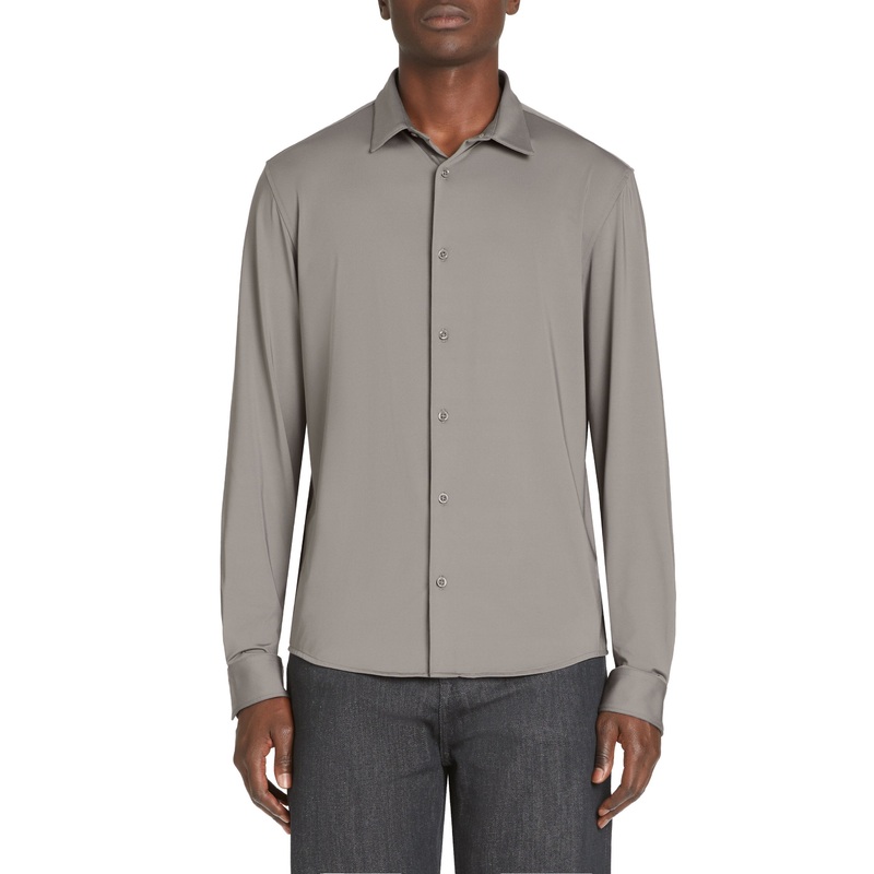 Regular Stretch Shirt - Grey