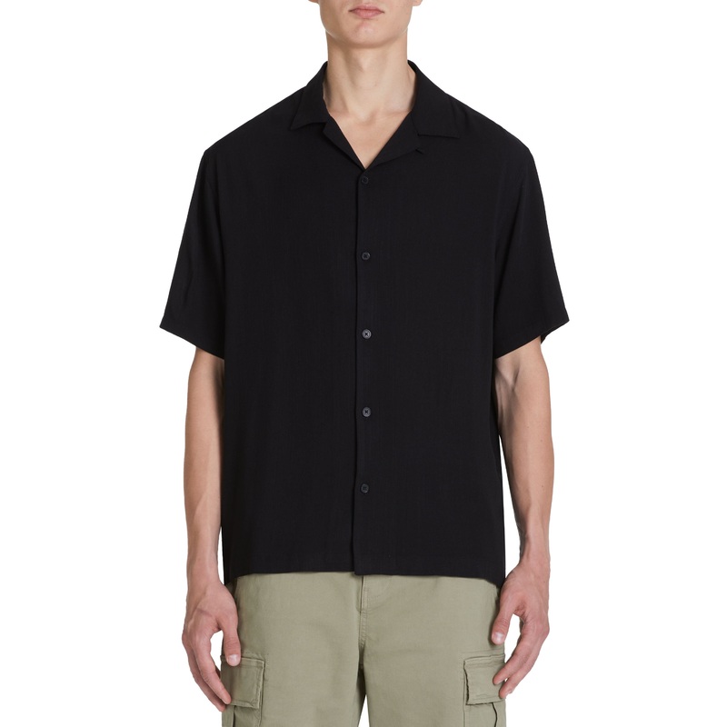 Relaxed Viscose Shirt - Black