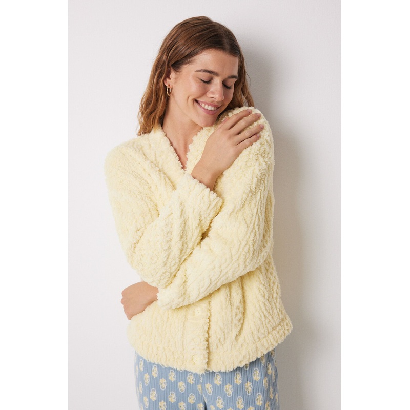 Short Yellow Sheepskin Jacket