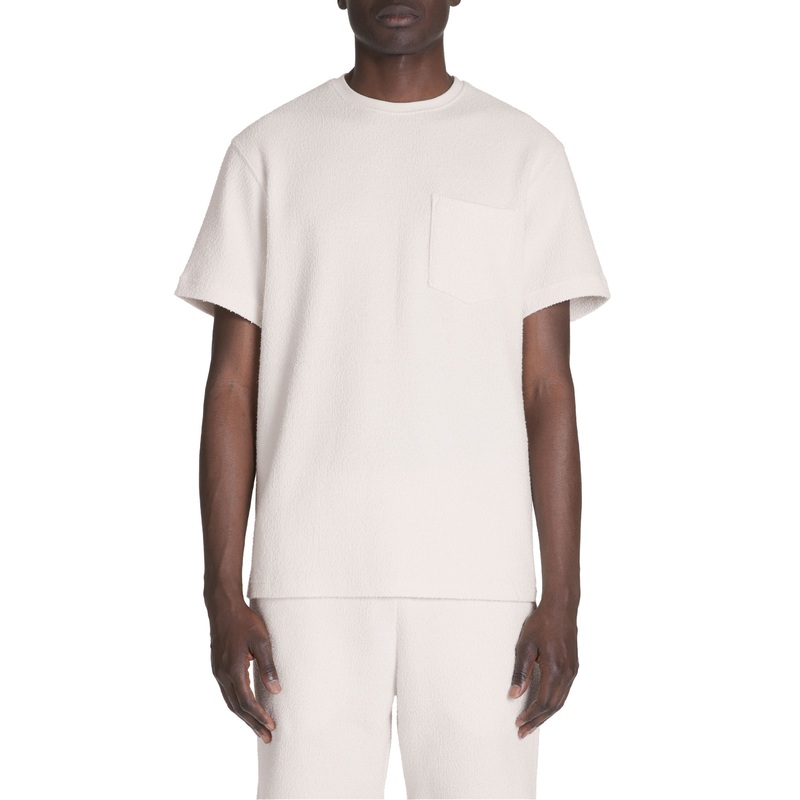 Stretch Cotton Boxy T-Shirt - Beige