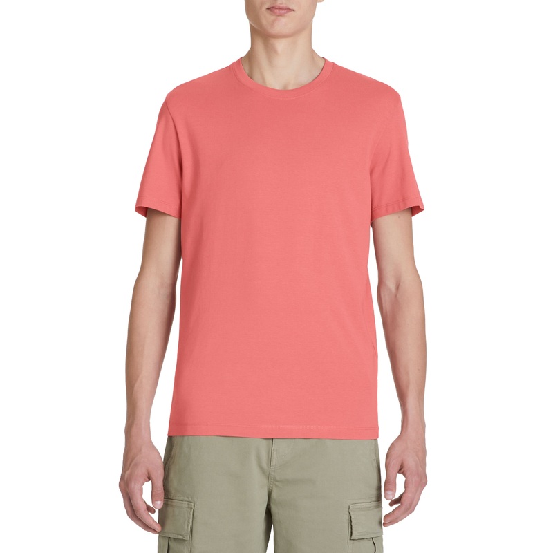 100% Cotton Straight Crew Neck T-Shirt - Rosewood