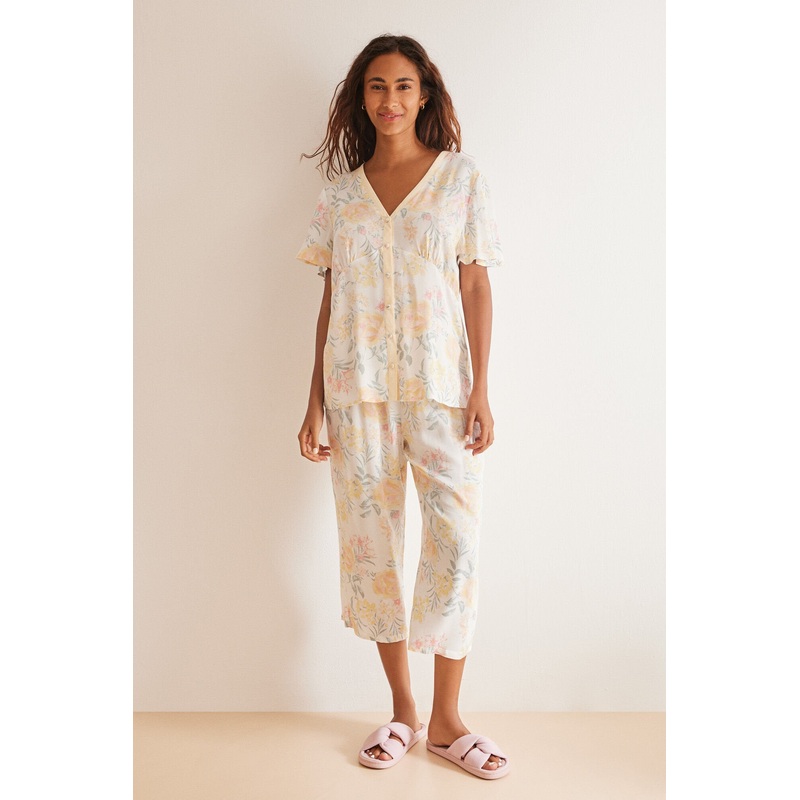 Capri Pajamas Floral Print