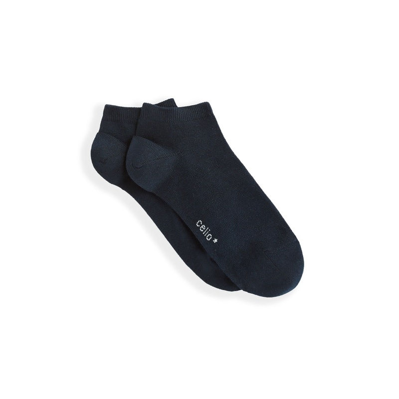 Cotton - Navy Low Socks