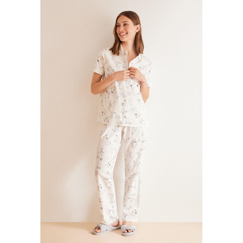 Cotton Shirt Pajama Set