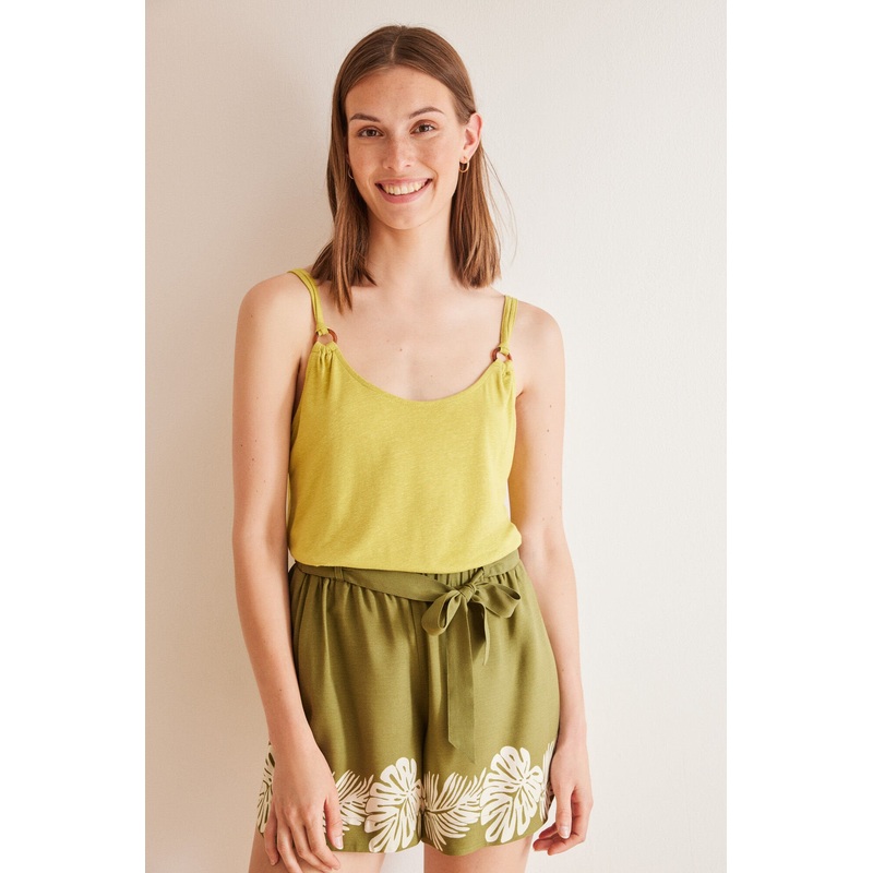 Green Pajama Shorts