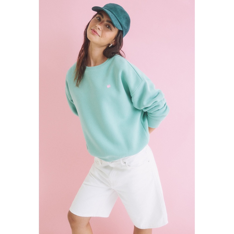 Green Plush Sweatshirt Logo