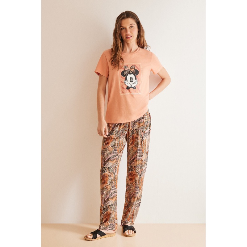 Long Pajamas 100% Ocher Cotton Minnie