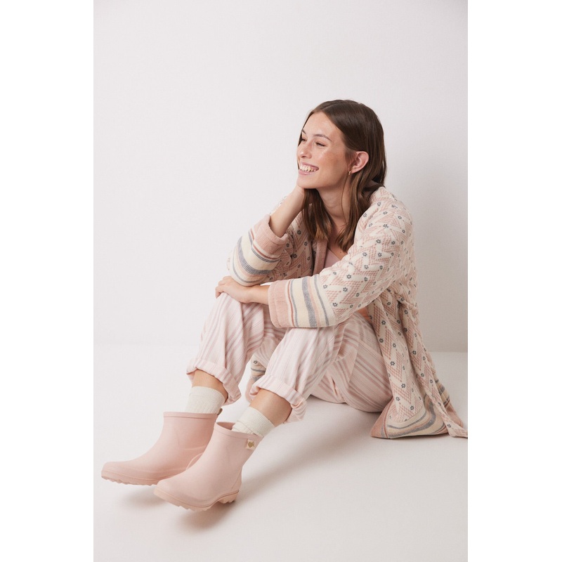 Long Pink Striped Flannel Trousers