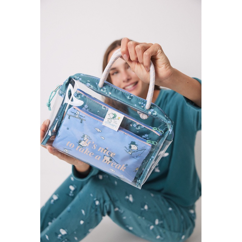 Pack 3 Snoopy Print Beauty Case
