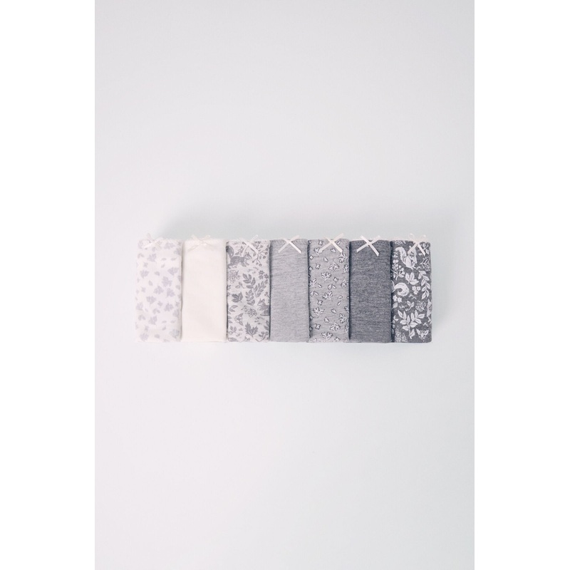 Pack Of 7 Classic Gray Cotton Panties