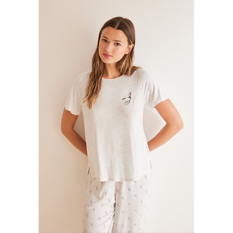 Pajama Capri Soft Touch Gray Snoopy