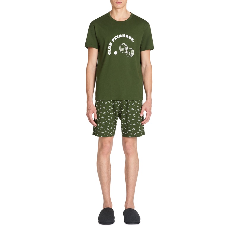 Pajamas Shorts In Cotton - Green