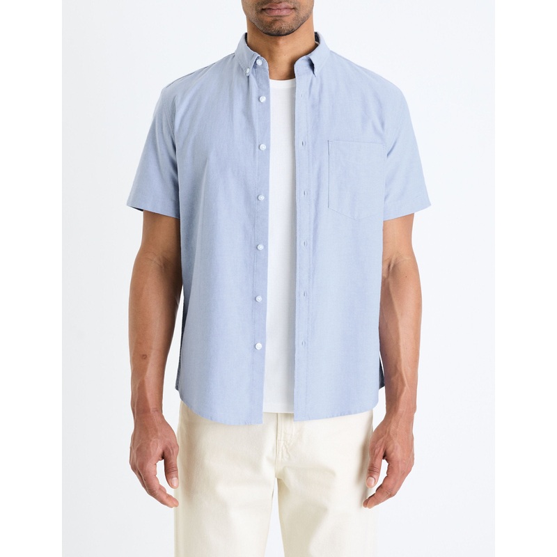 Regular Cotton Shirt - Blue