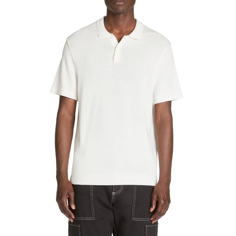 Regular Jersey Polo Shirt - Ecru