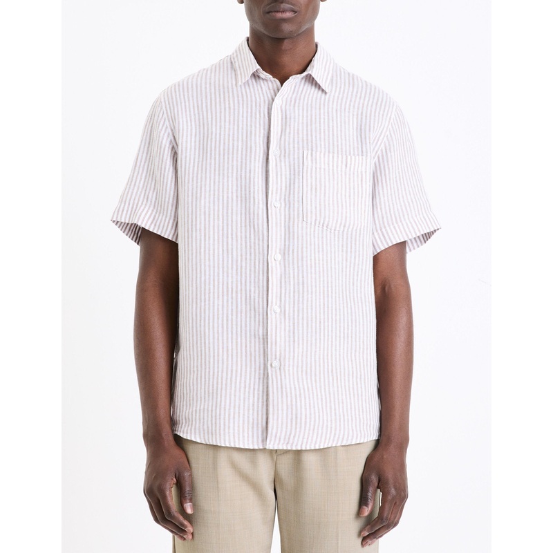 Regular Shirt 100% Linen - Taupe