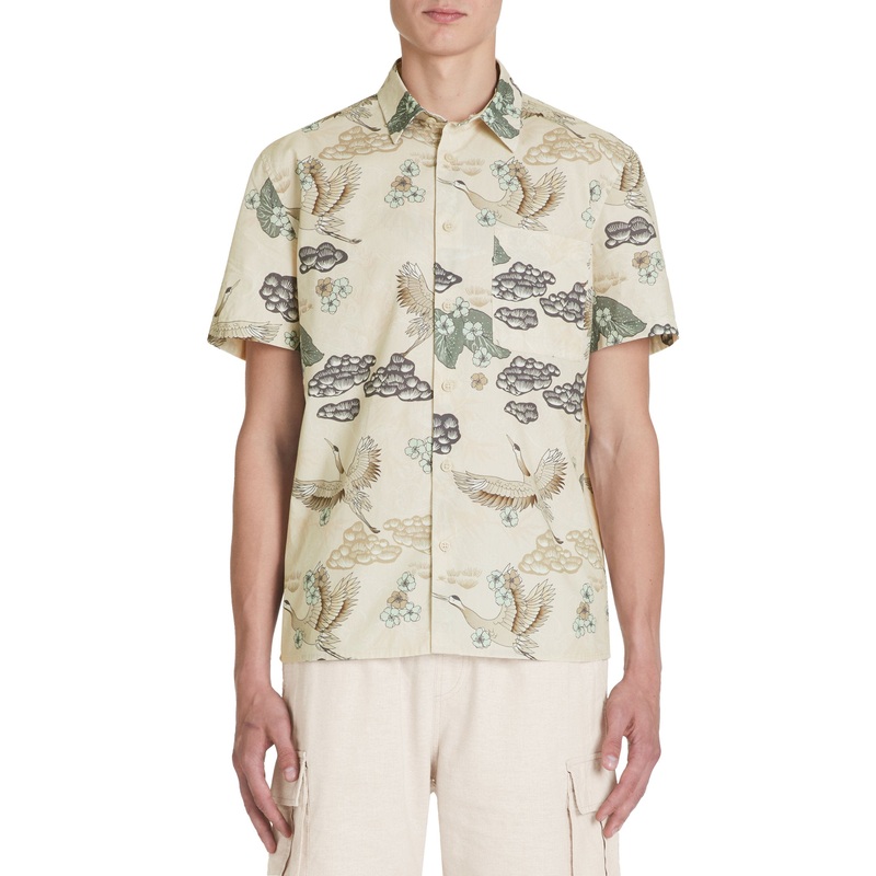Regular Shirt In 100% Cotton - Beige