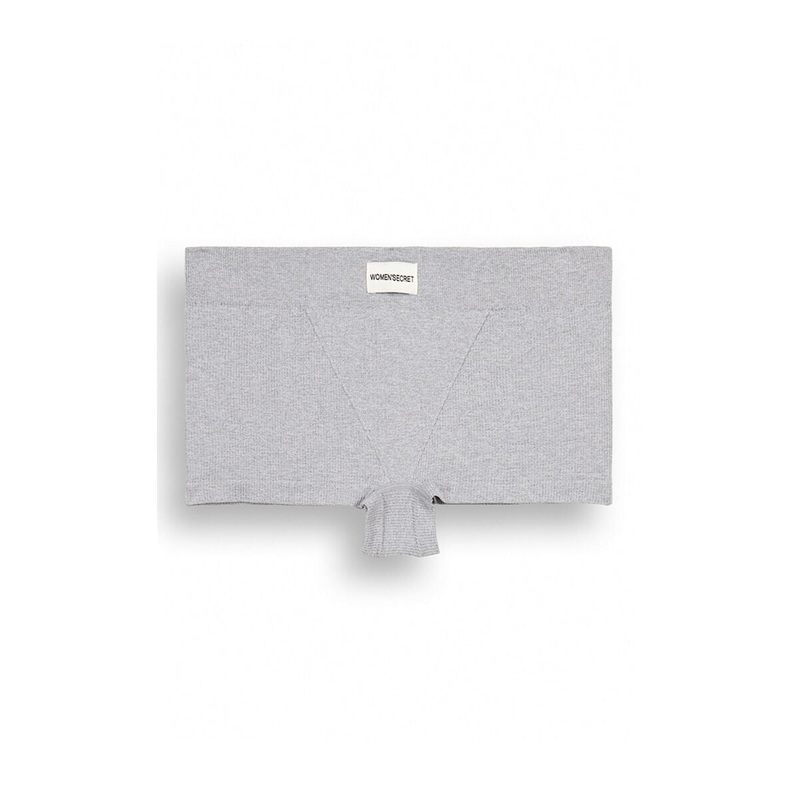 Seamless Grey Ribbed Culotte