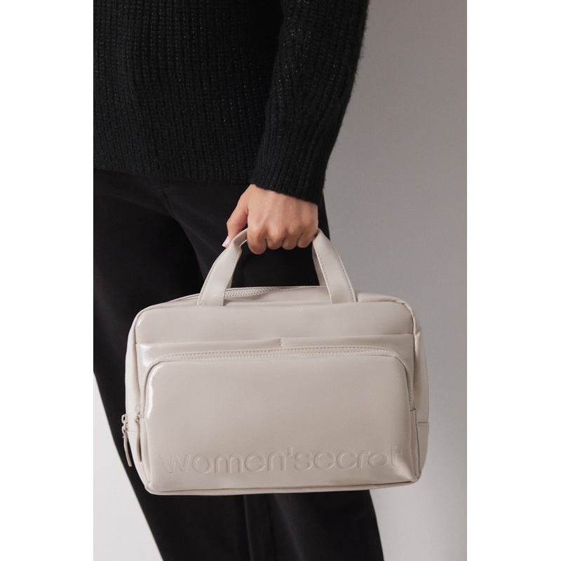 Necessary Ivory Patent Beauty Case