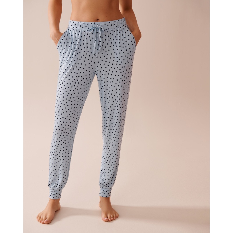 Polka Dot Soft Jersey Jogger Pajama Pants