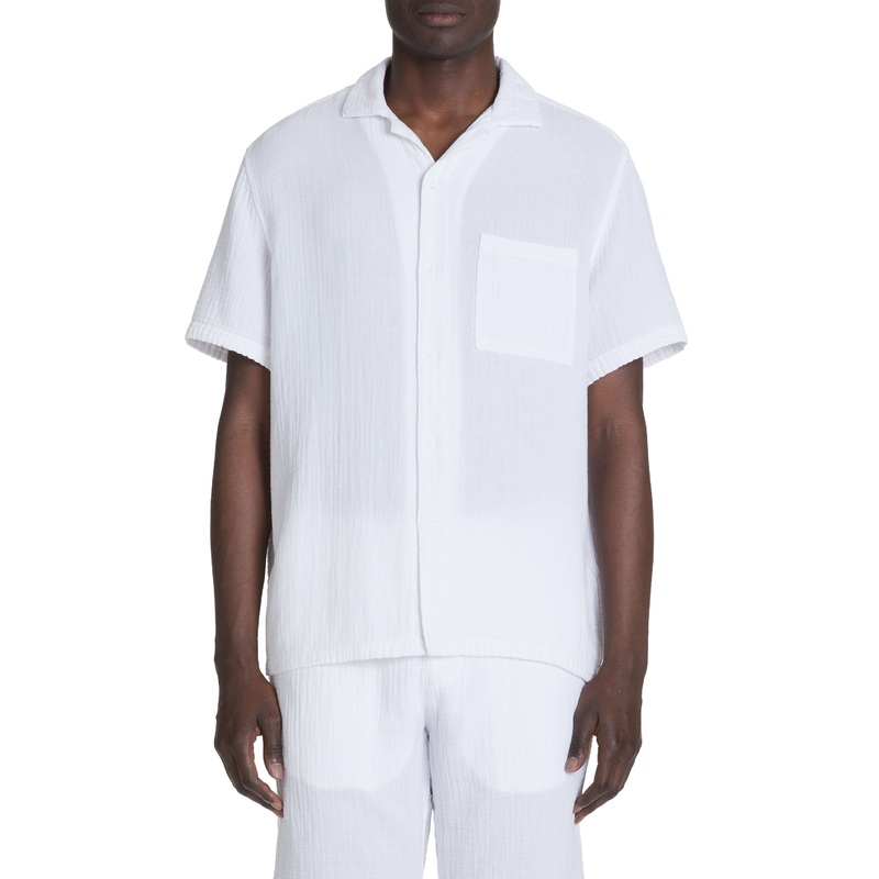 Regular Cotton Gauze Shirt - White