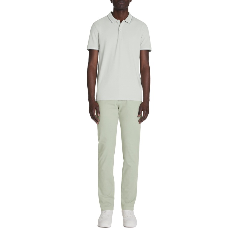 Slim Chino Pants In Stretch Cotton - Mint