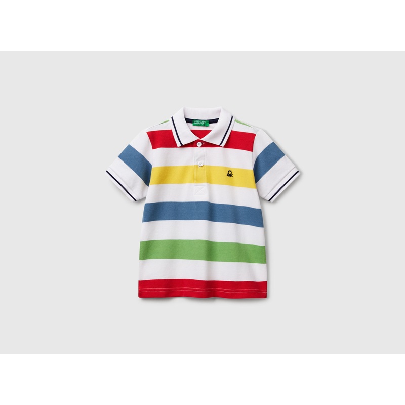 Striped Short Sleeve Polo Shirt