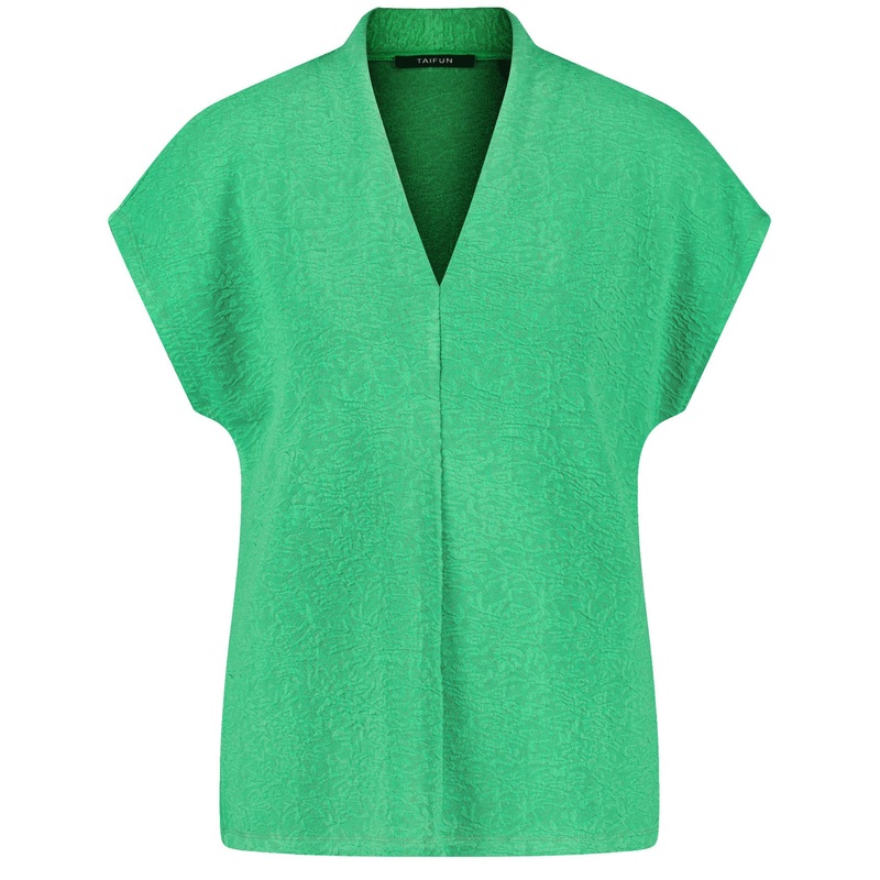 Textured Top with a V-Neckline