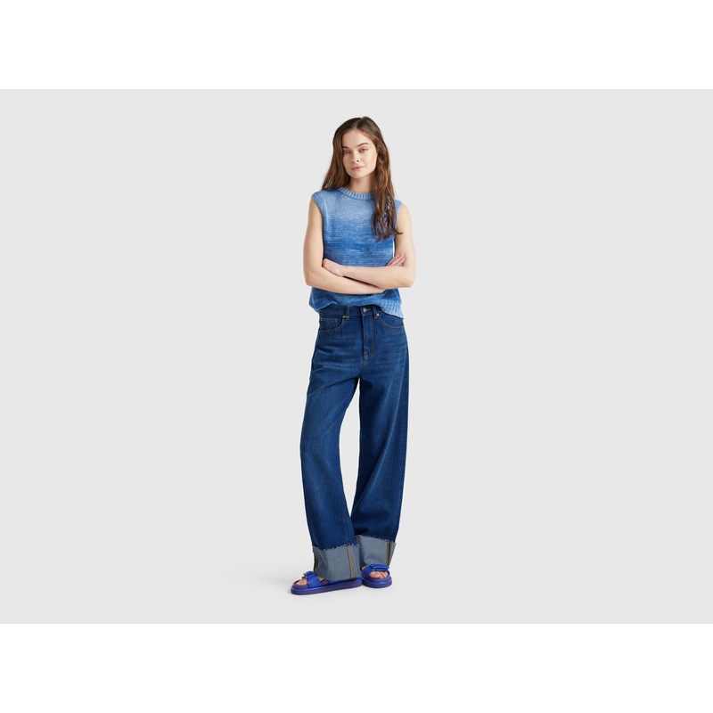 Wide Fit Jeans with Cuff