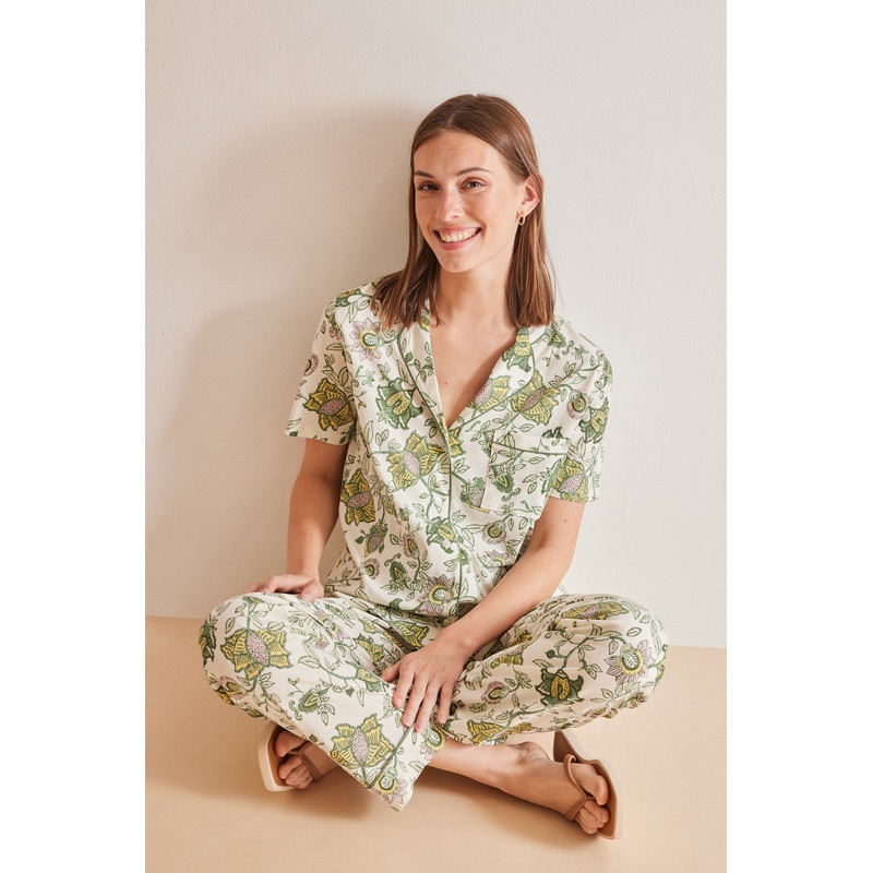 100% Cotton Oriental Shirt Pajamas