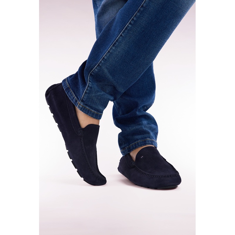 Black Suede Leather Loafers