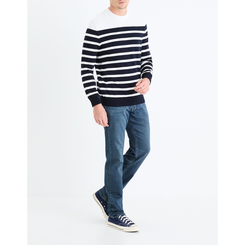 C15 3 Length Straight Stretch Jeans - Blue