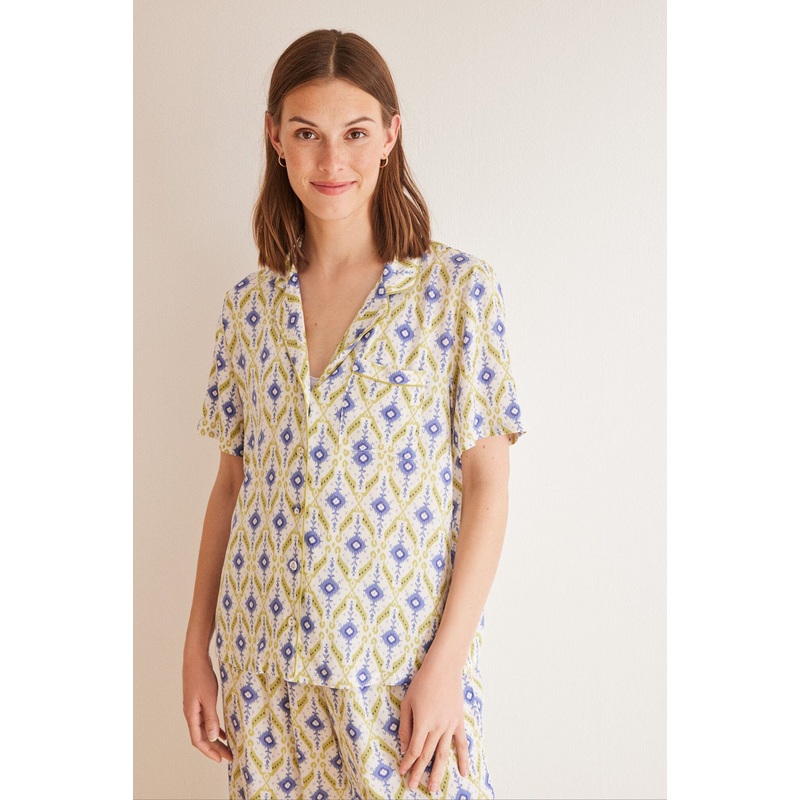 Geometric Ikat T-Shirt Pajamas