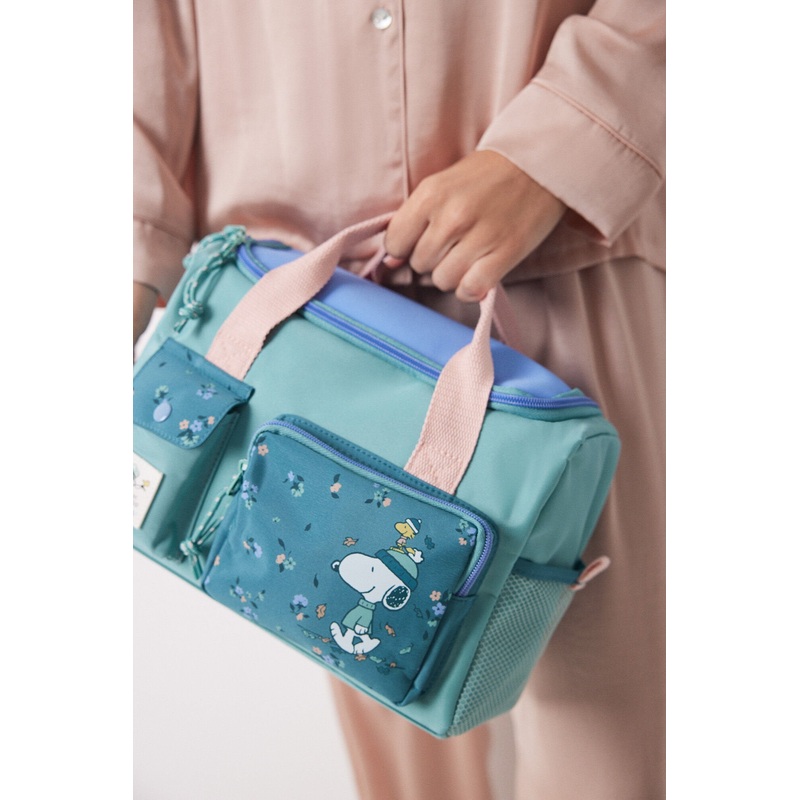 Large Color Block Snoopy Beauty Case