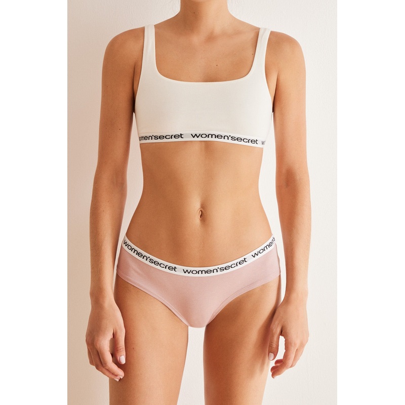 Pack Of 3 Wide Cotton Panties With Logo