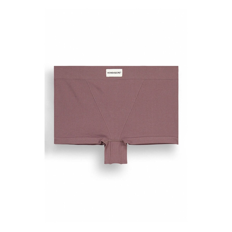 Purple Seamless Ribbed Culotte