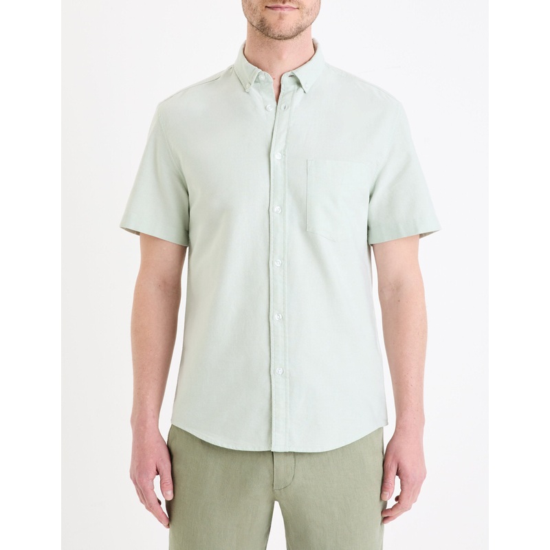 Regular Cotton Shirt - Light Green