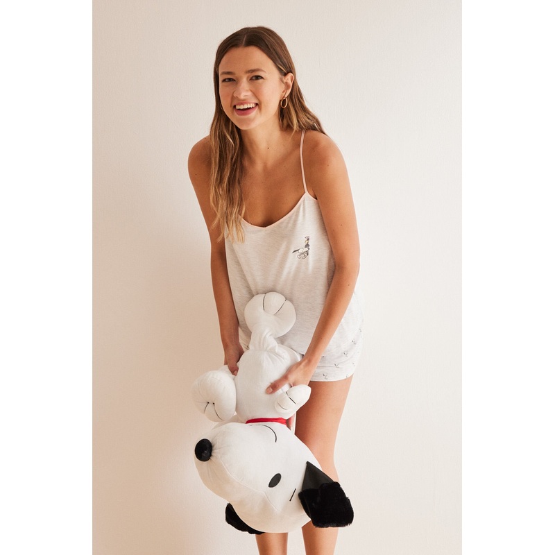 Short Pajamas Soft Touch Gray Snoopy