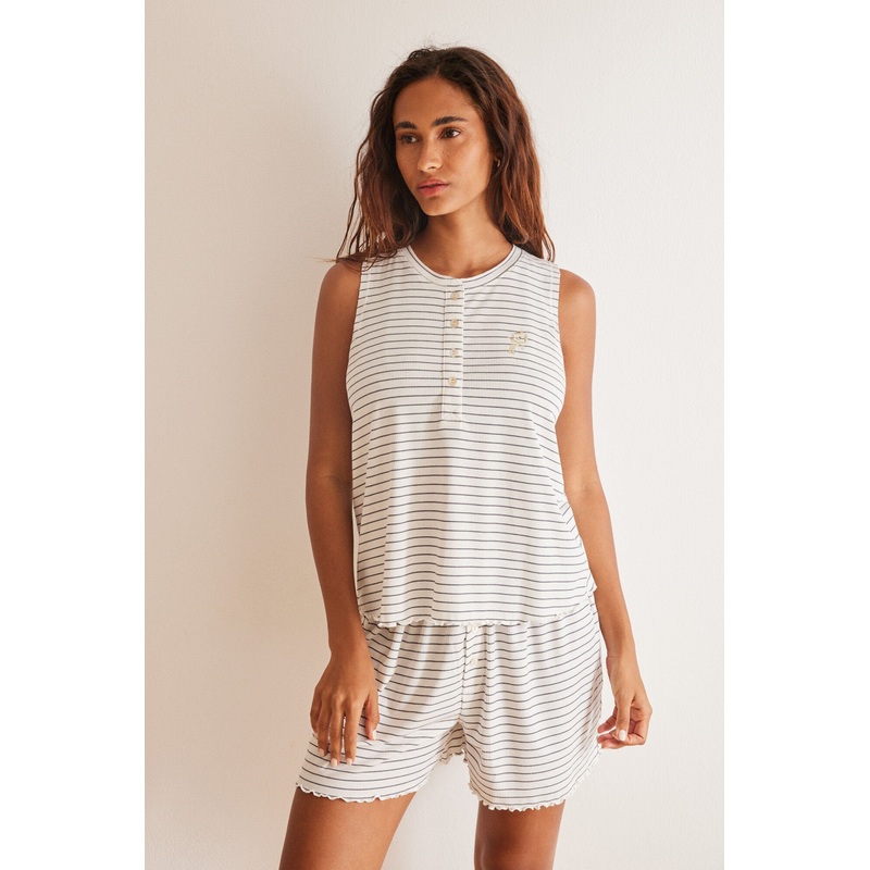 Short Striped Pajamas B & W