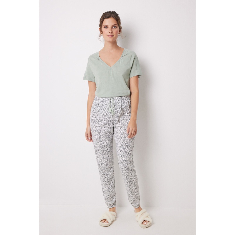 Skinny Pants 100% Cotton Print Flowers