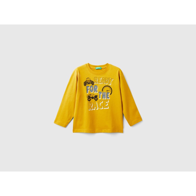 T-Shirt With Print In Warm Organic Cotton