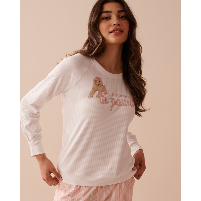 Brushed Ribbed T-Shirt Long Sleeve