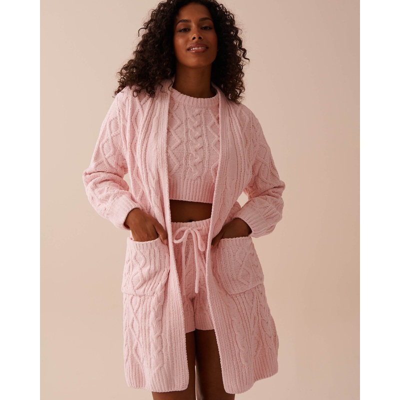Cable-Knit Chenille Cardigan