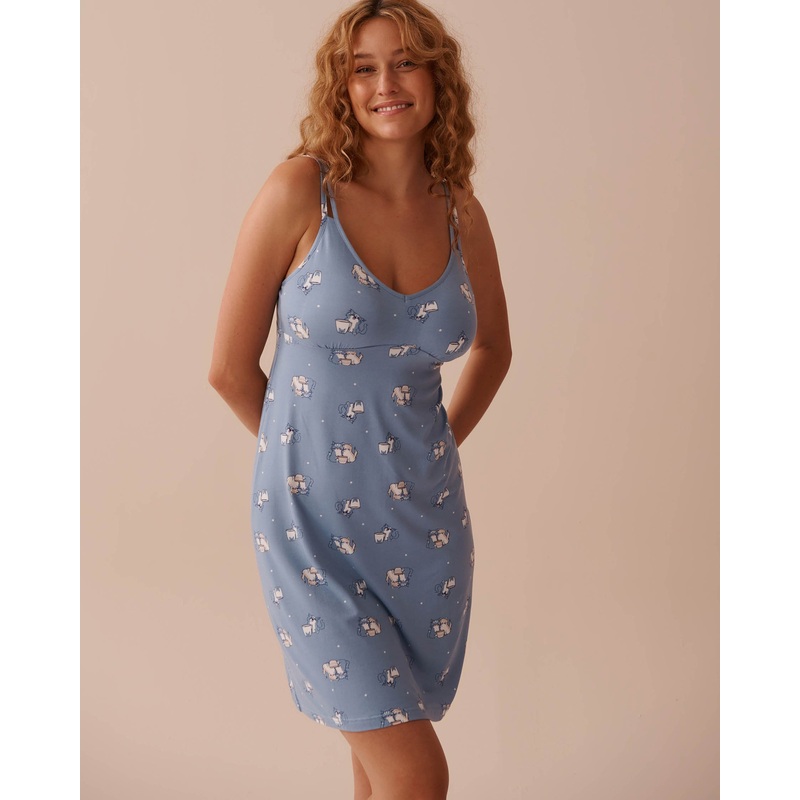Cat Print Super Soft Nightie
