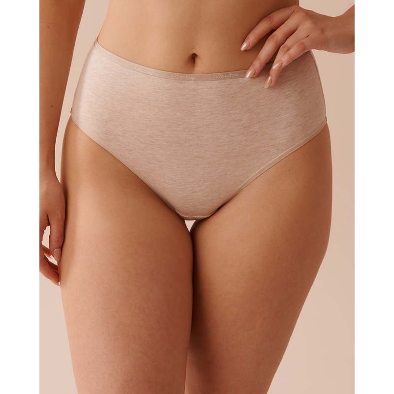 Cotton High Waist Bikini Briefs