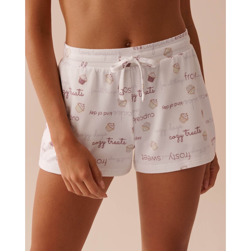 Cupcake Print Pajama Shorts