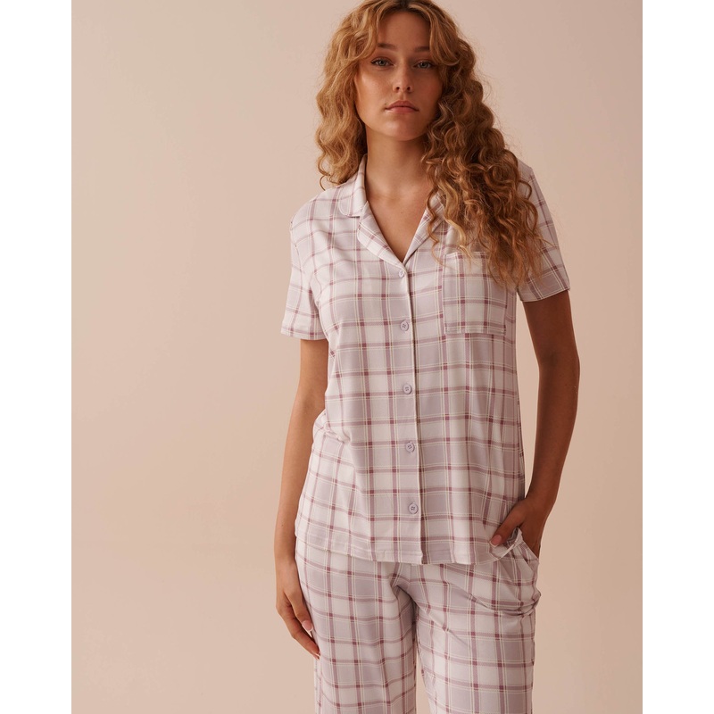 Grey Plaid Super Soft Button-Down Shirt