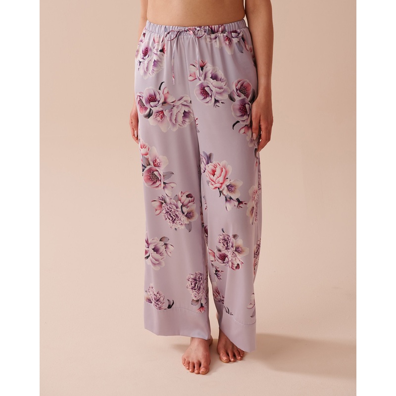 LUXURY EDITION Victorian Floral Satin Pants