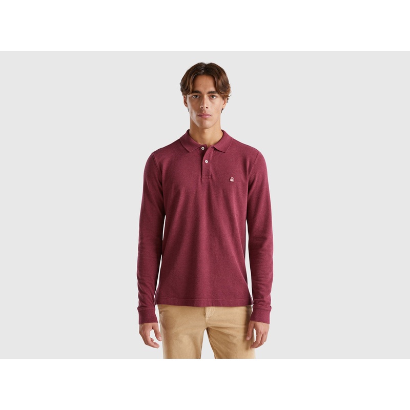 Melange Polo Shirt In Organic Cotton