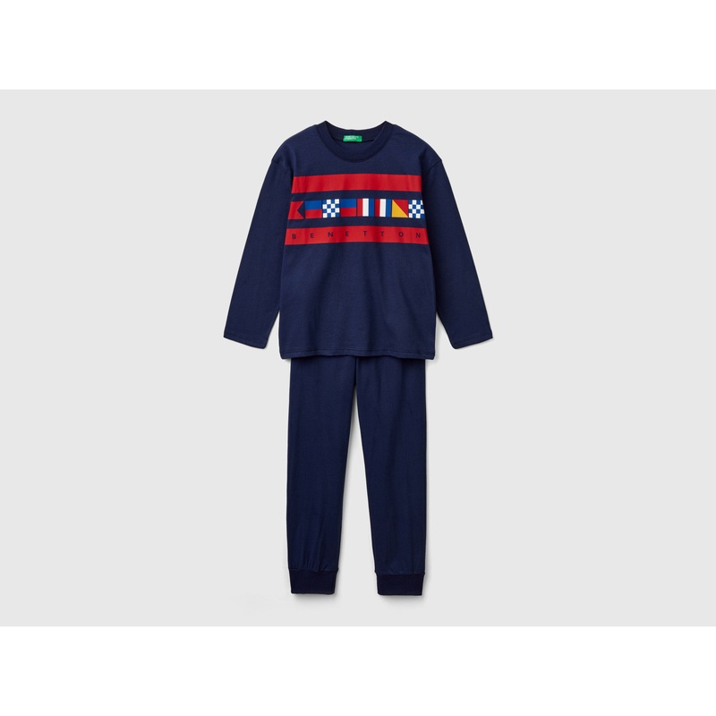 Pyjamas In Long Fiber Cotton